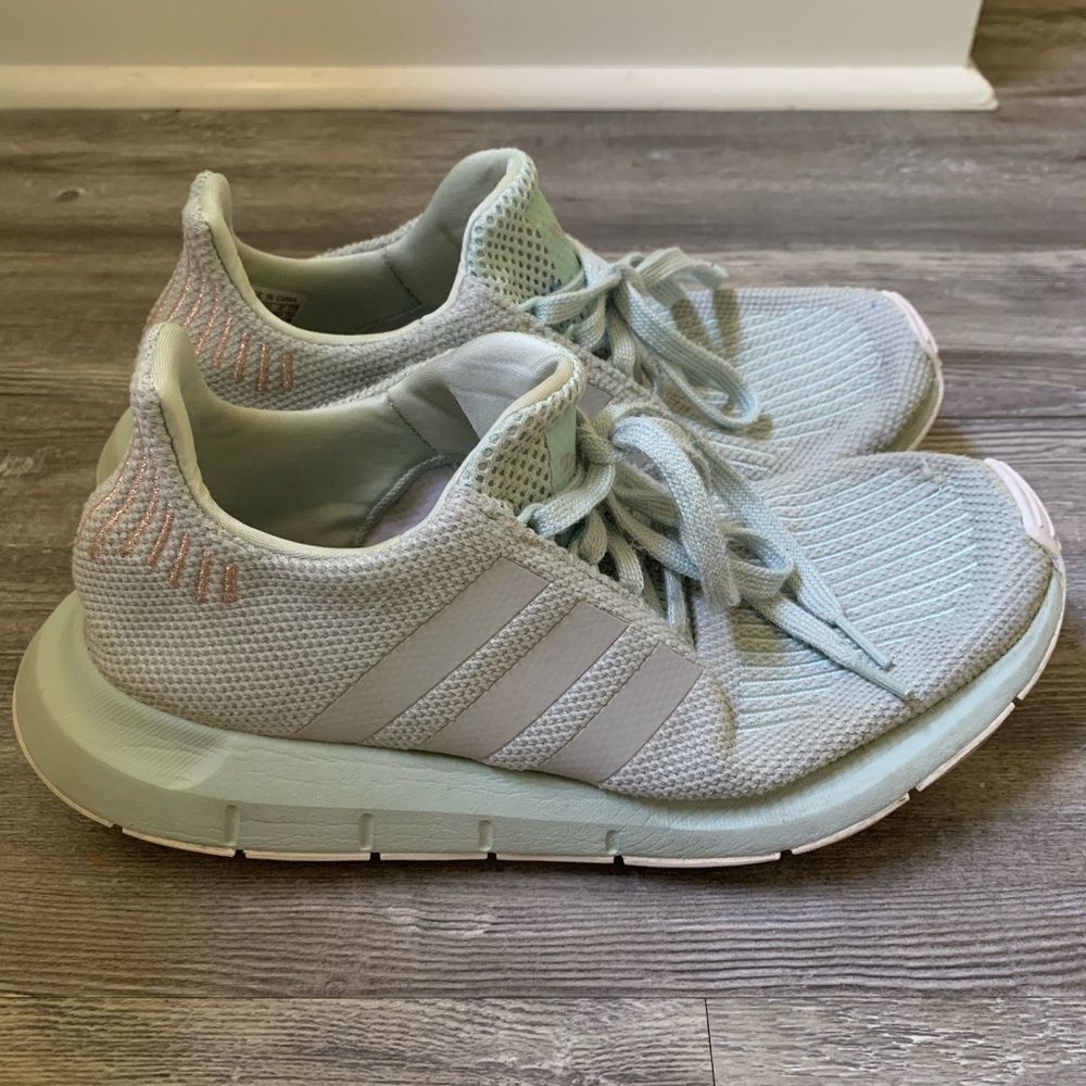 Mint/Grey Adidas Sneakers